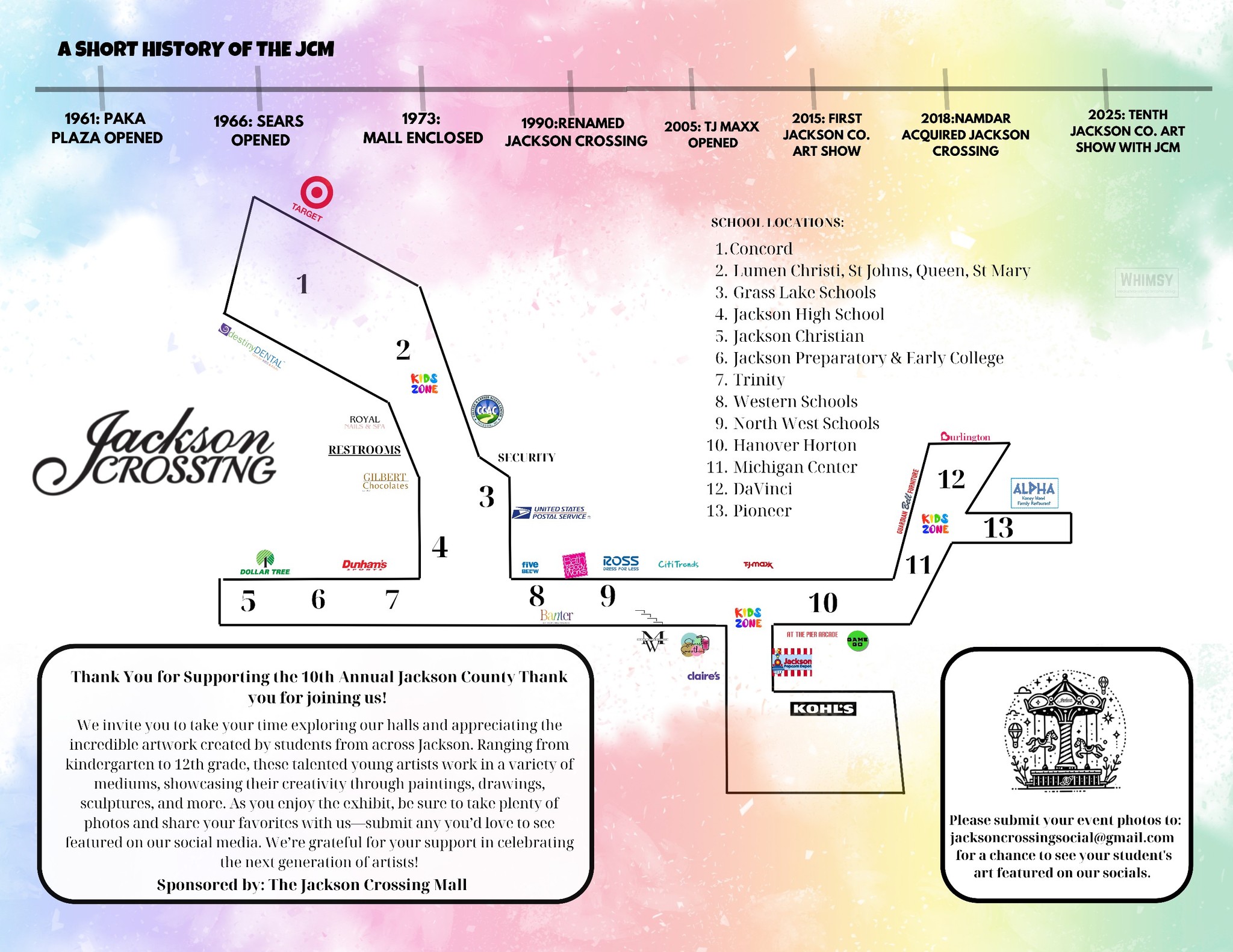 Student artwork location map