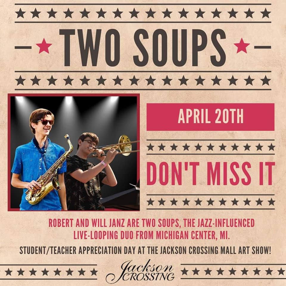 Two Soups live music promotion for the 2024 art show